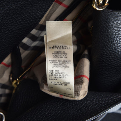 Burberry Grainy Calfskin Medium Cale Hobo Black 7 of 14