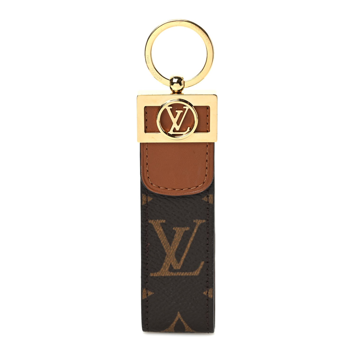 Louis Vuitton Monogram Dauphine Dragonne Bag Charm Key Holder Brown 1 of 6