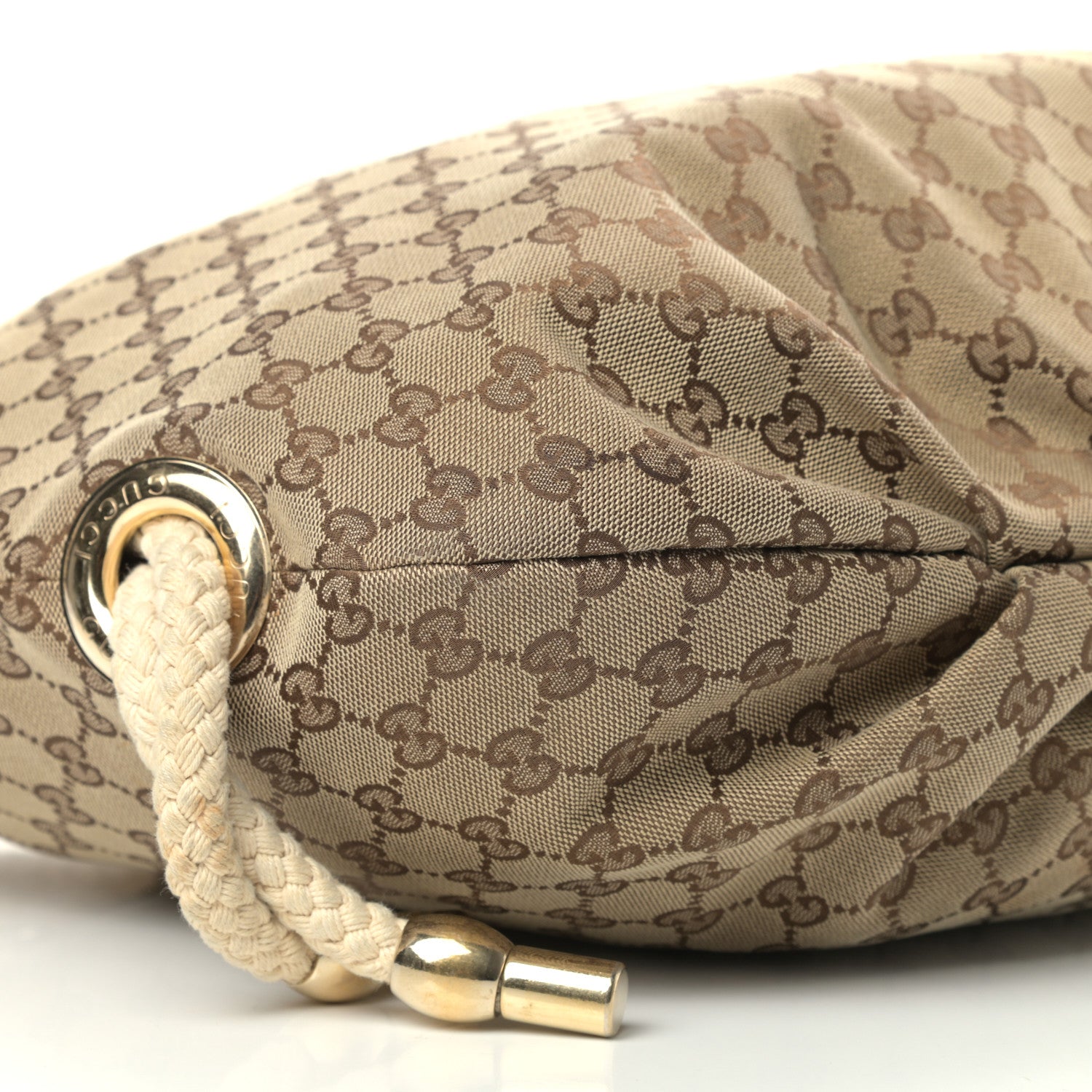 Gucci Monogram Acapulco Medium Hobo Gold 8 of 12