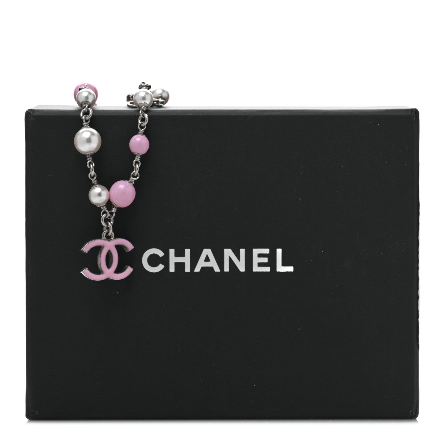 Chanel Pearl Enamel CC Bracelet Pink 5 of 5