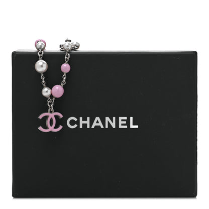 Chanel Pearl Enamel CC Bracelet Pink 5 of 5