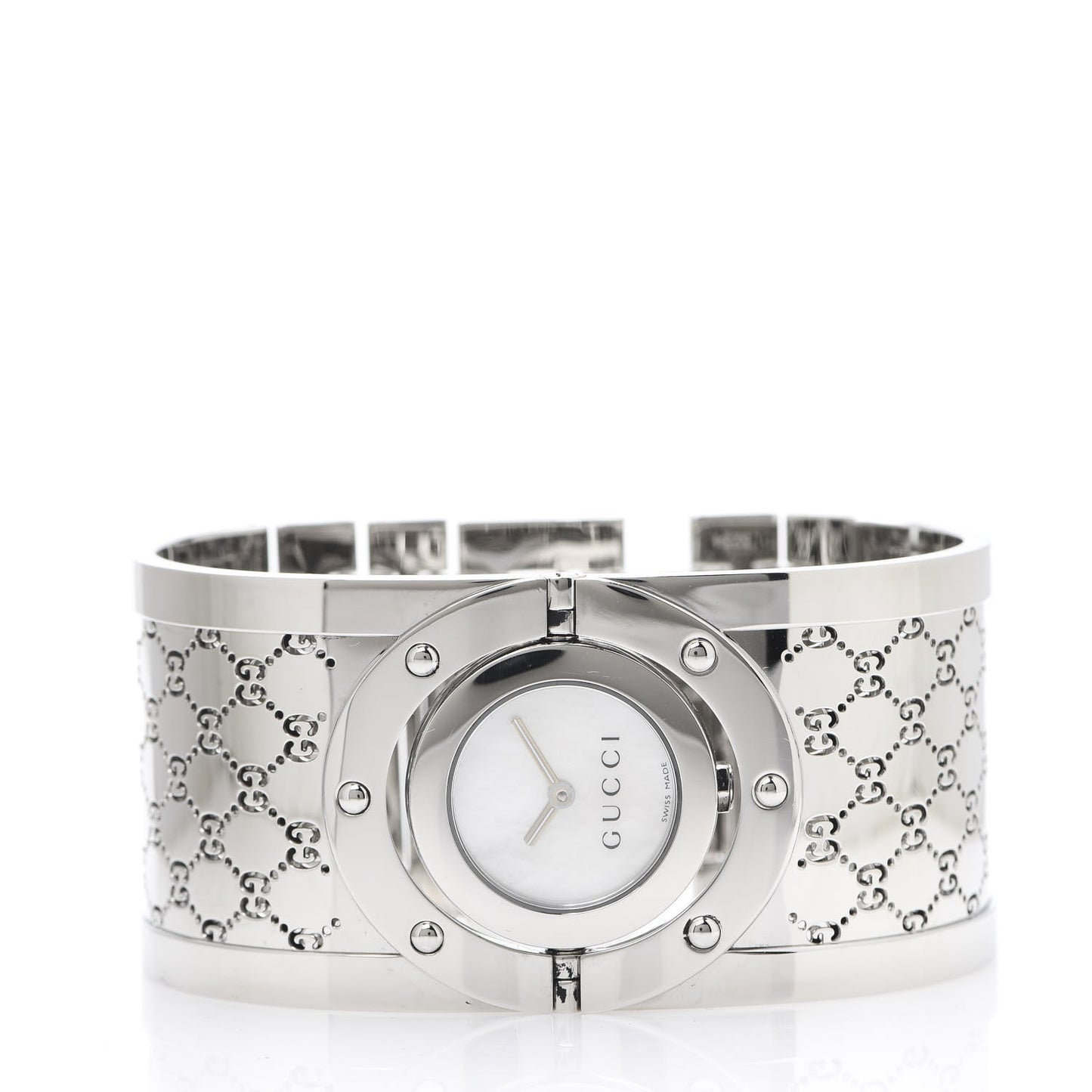 Stainless Steel Mother of Pearl 33mm Twirl Quartz Watch