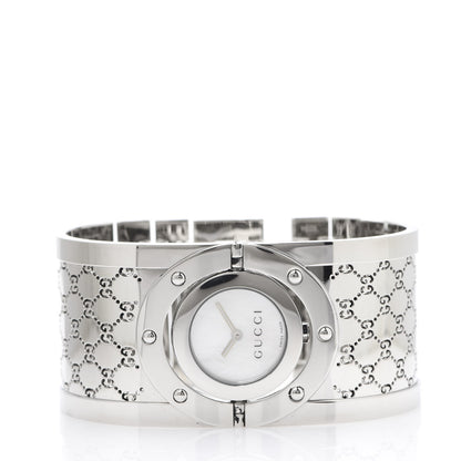 Gucci Stainless Steel Mother of Pearl 33mm Twirl Quartz Watch 2 of 11
