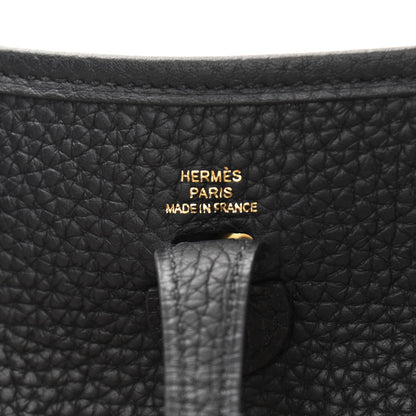 Hermes Taurillon Clemence Evelyne TPM Black 6 of 13