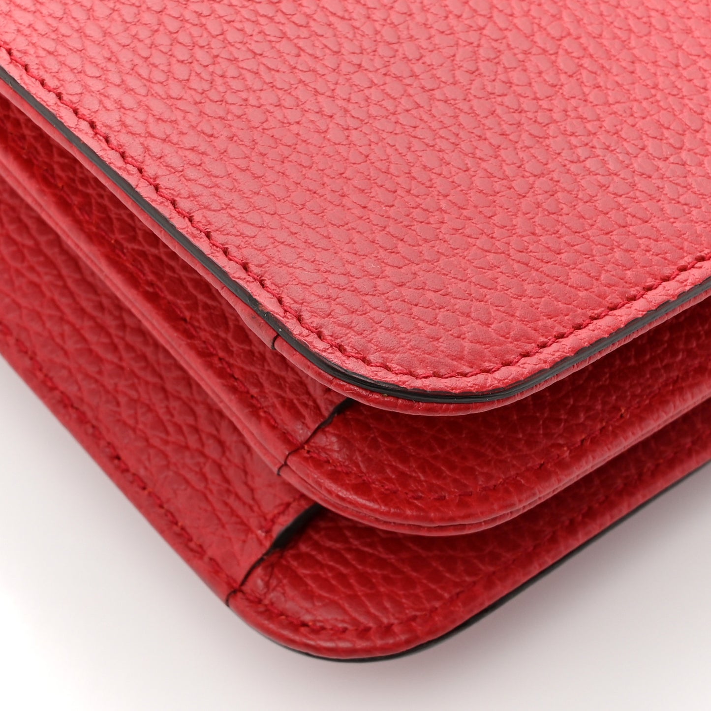 Dollar Calfskin Interlocking G Shoulder Bag Red
