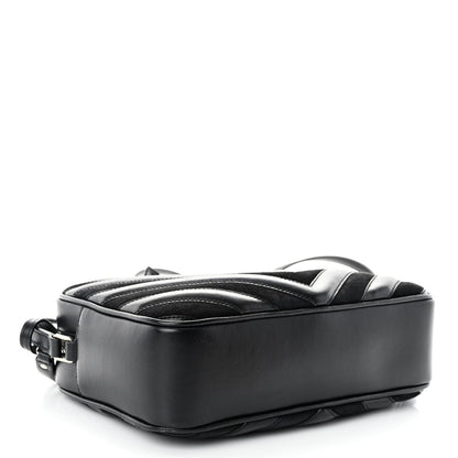 Saint Laurent Calfskin Suede Matelasse Monogram Lou Camera Bag Black 4 of 9