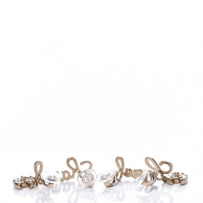 Chanel Metal CC Turnlock Climber Clip On Earrings Gold 3 of 4