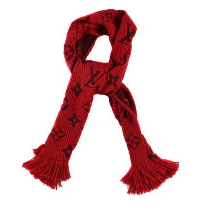 Louis Vuitton Wool Silk Logomania Scarf Rubis 1 of 3