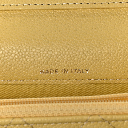 Chanel Caviar Quilted Business Affinity Clutch With Chain Flap Yellow 7 of 11