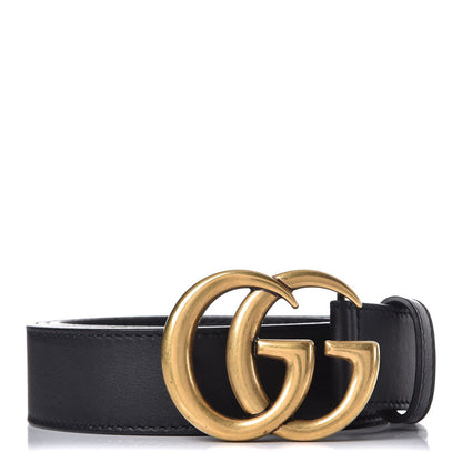 Gucci Calfskin Double G 30mm Belt 100 40 Black 1 of 8