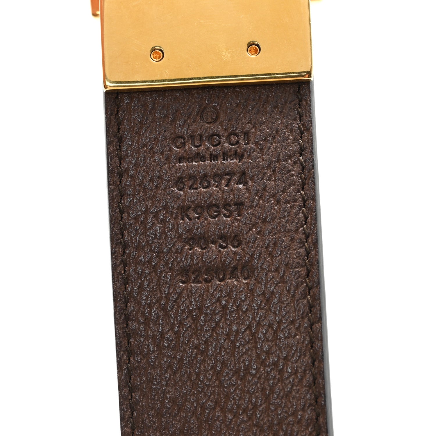 Gucci Supreme Monogram Calfskin Square G 35mm Belt 90 36 Brown 3 of 4