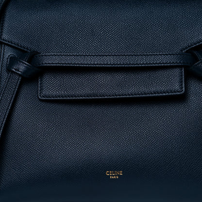 Celine Baby Grained Calfskin Micro Belt Bag Navy Blue 7 of 10