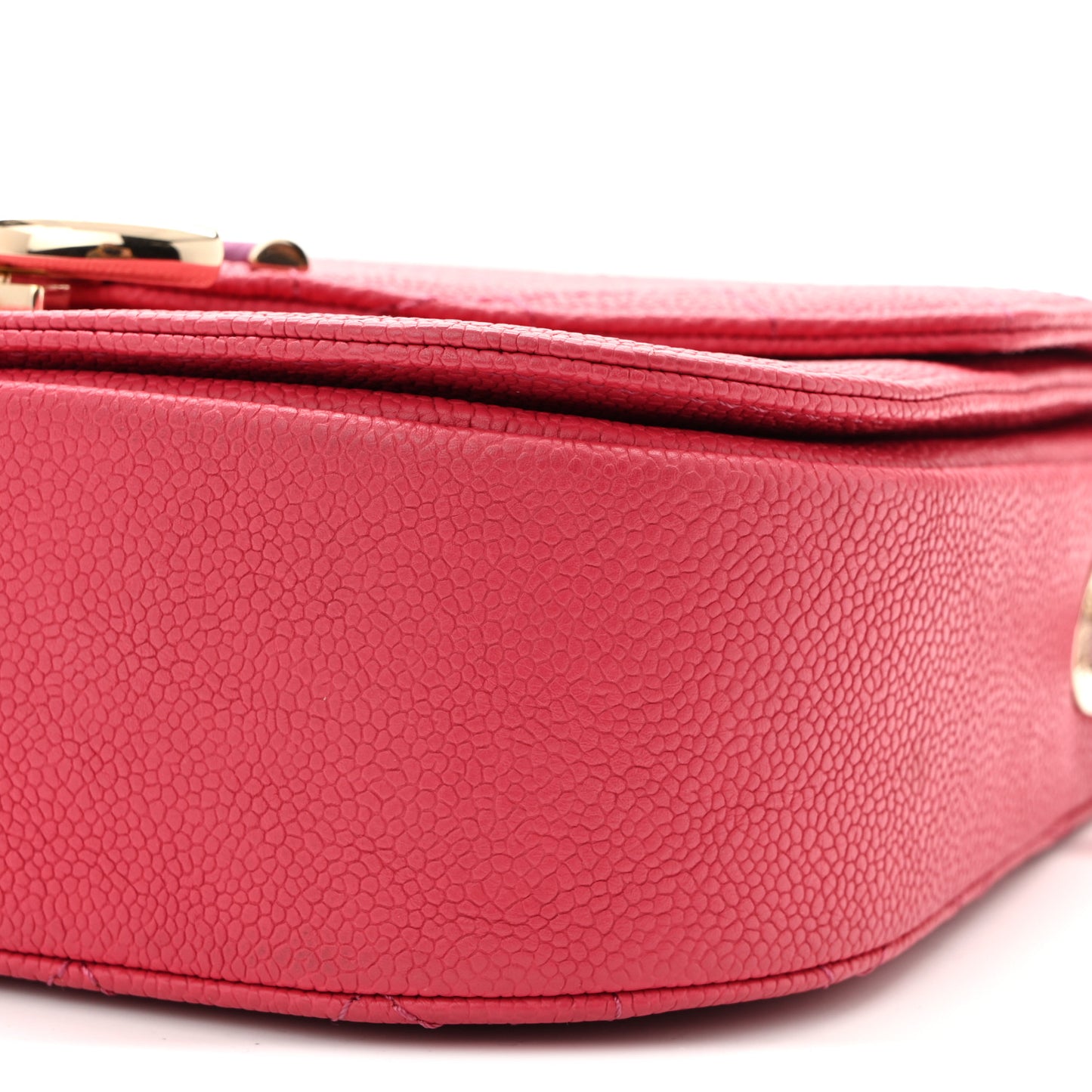 Grained Calfskin Quilted Small Cuba Top Handle Flap Pink