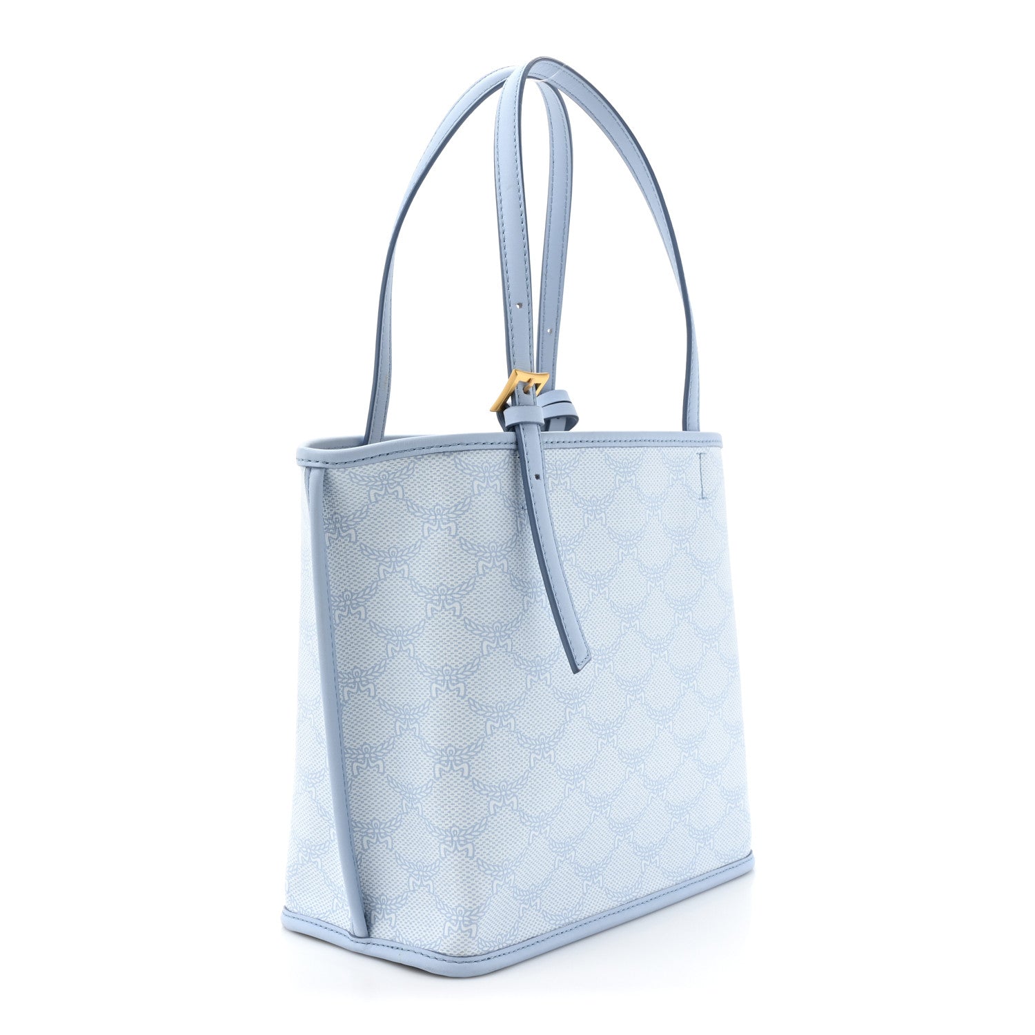 MCM Lauretos Nappa MIni Himmel Shopper Tote Ancient Blue 3 of 12