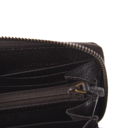 Gucci Dollar Calfskin Boar Effect GG Marmont Zip Around Wallet Dark Cocoa 5 of 8