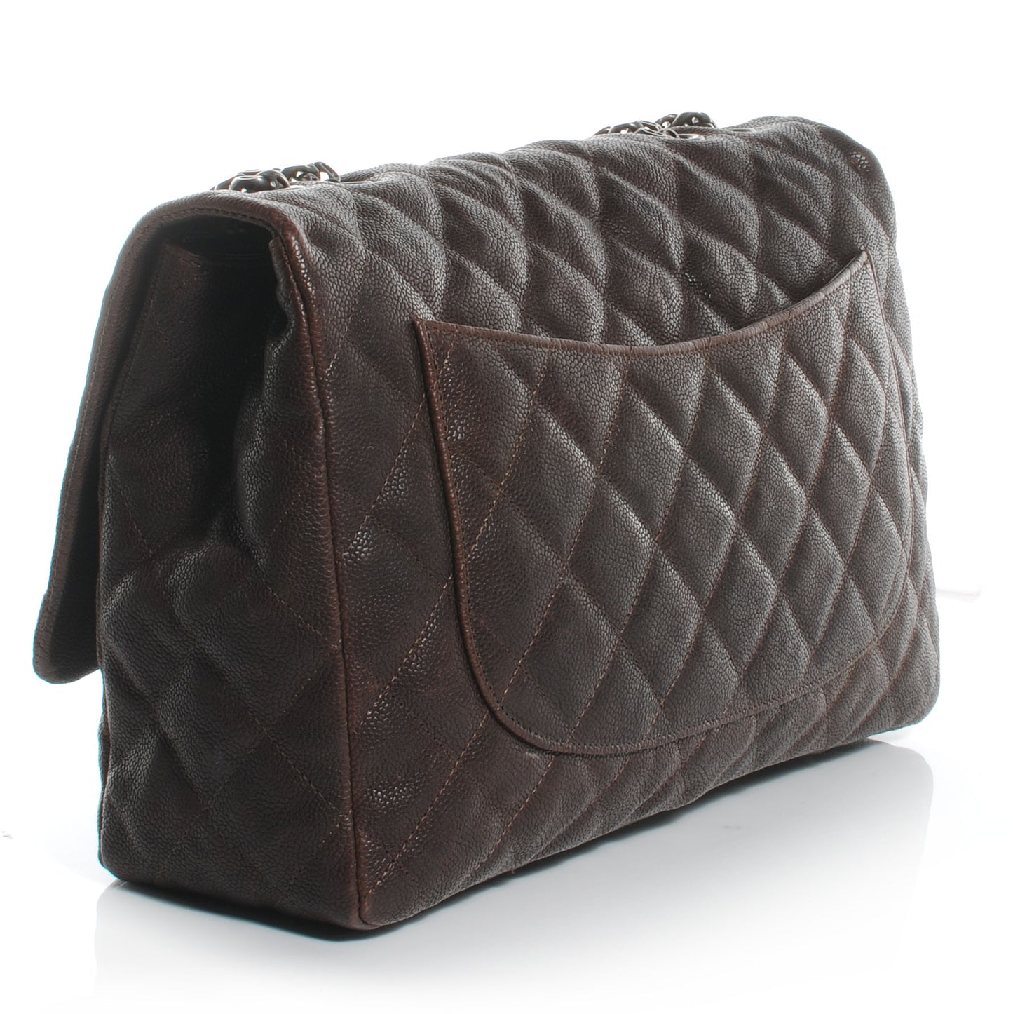 Washed Caviar 2.55 Reissue 227 Flap Dark Brown