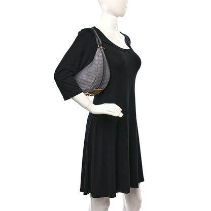 Fendi Wool Vitello Grace Small Houndstooth Small Fendigraphy Hobo Bag Grigio Anthracite 2 of 9