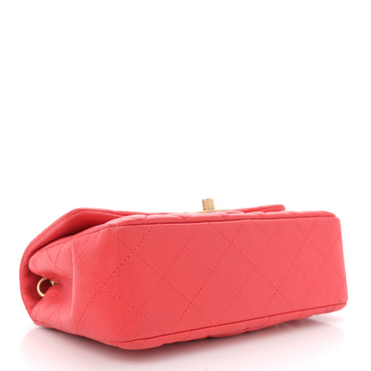 Chanel Lambskin Quilted Mini Rectangular Flap Red 4 of 13