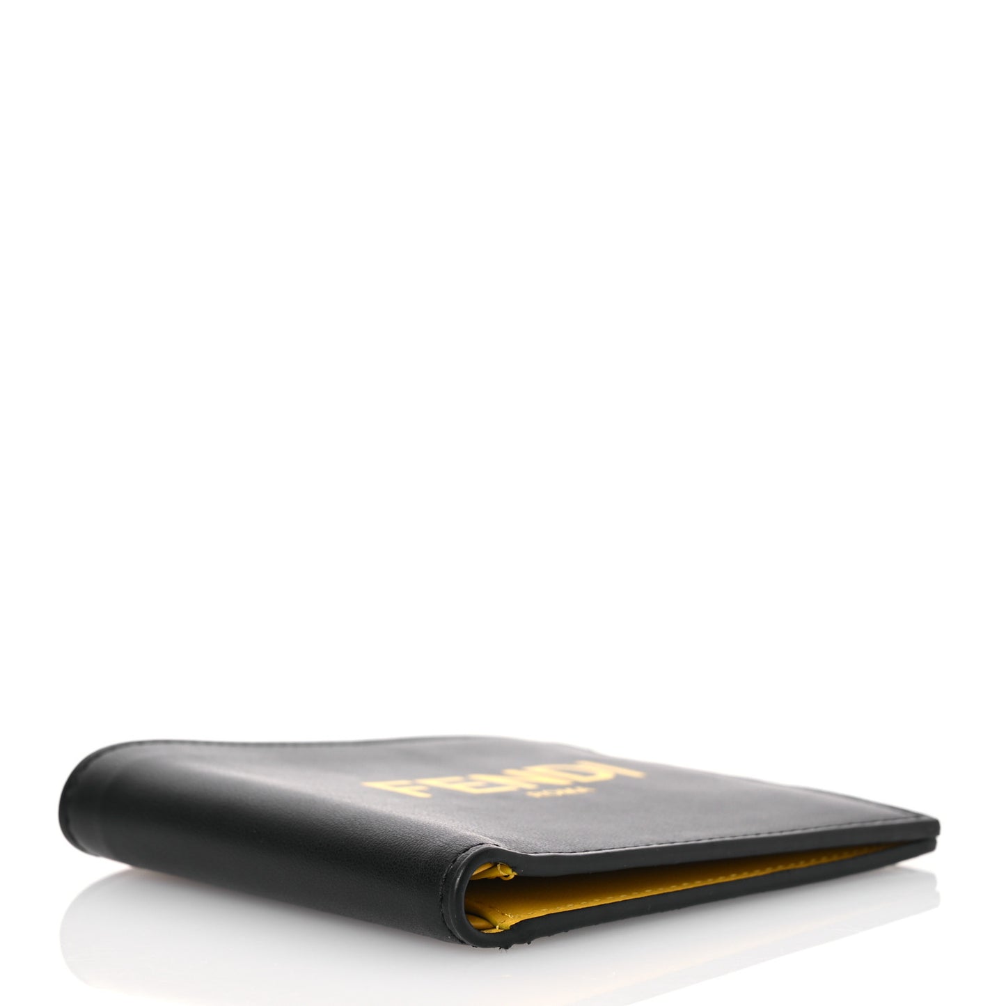 Vitello Century Logo Bi-Fold Wallet Black Sunflower