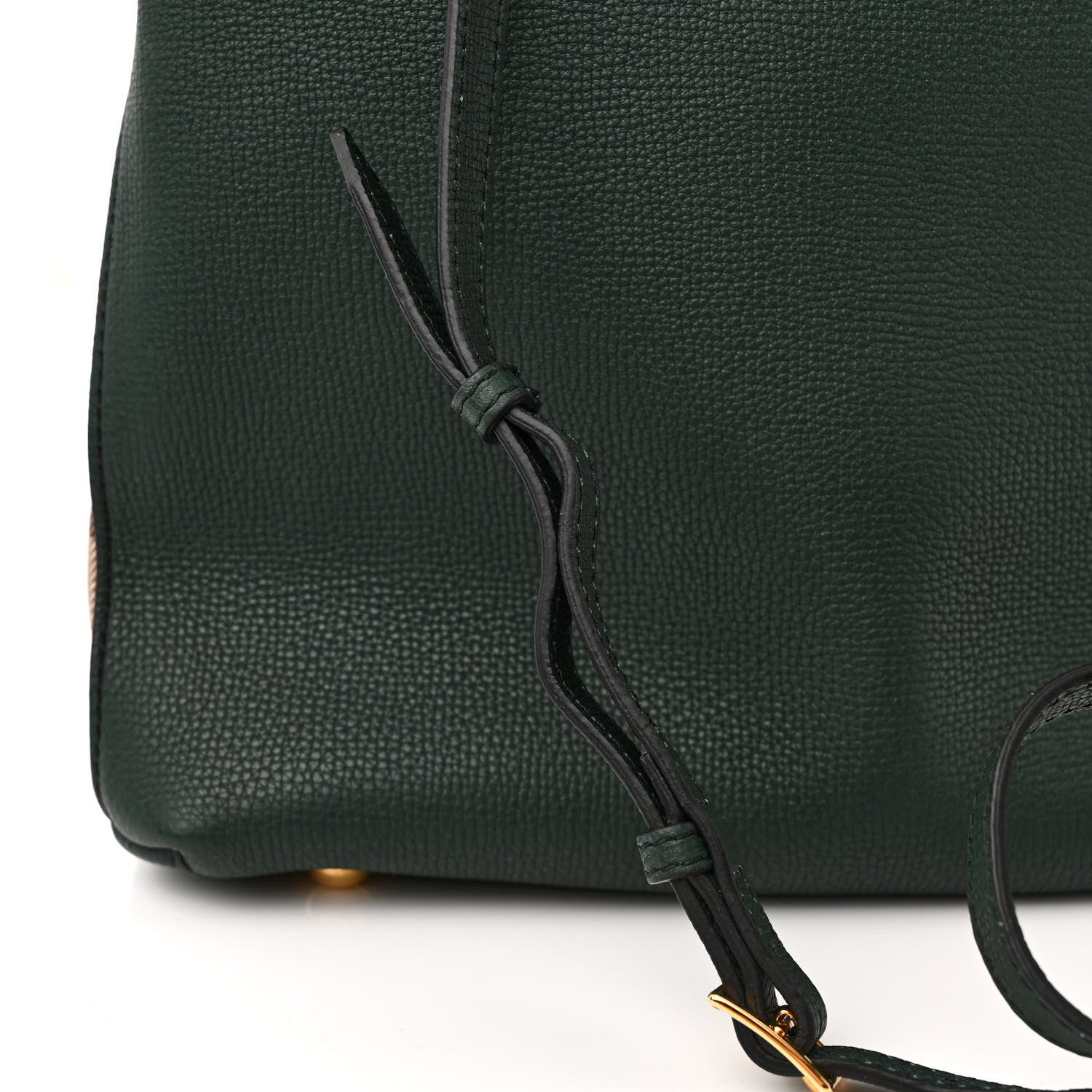 Burberry Derby Calfskin House Check Medium Banner Tote Dark Bottle Green 12 of 13