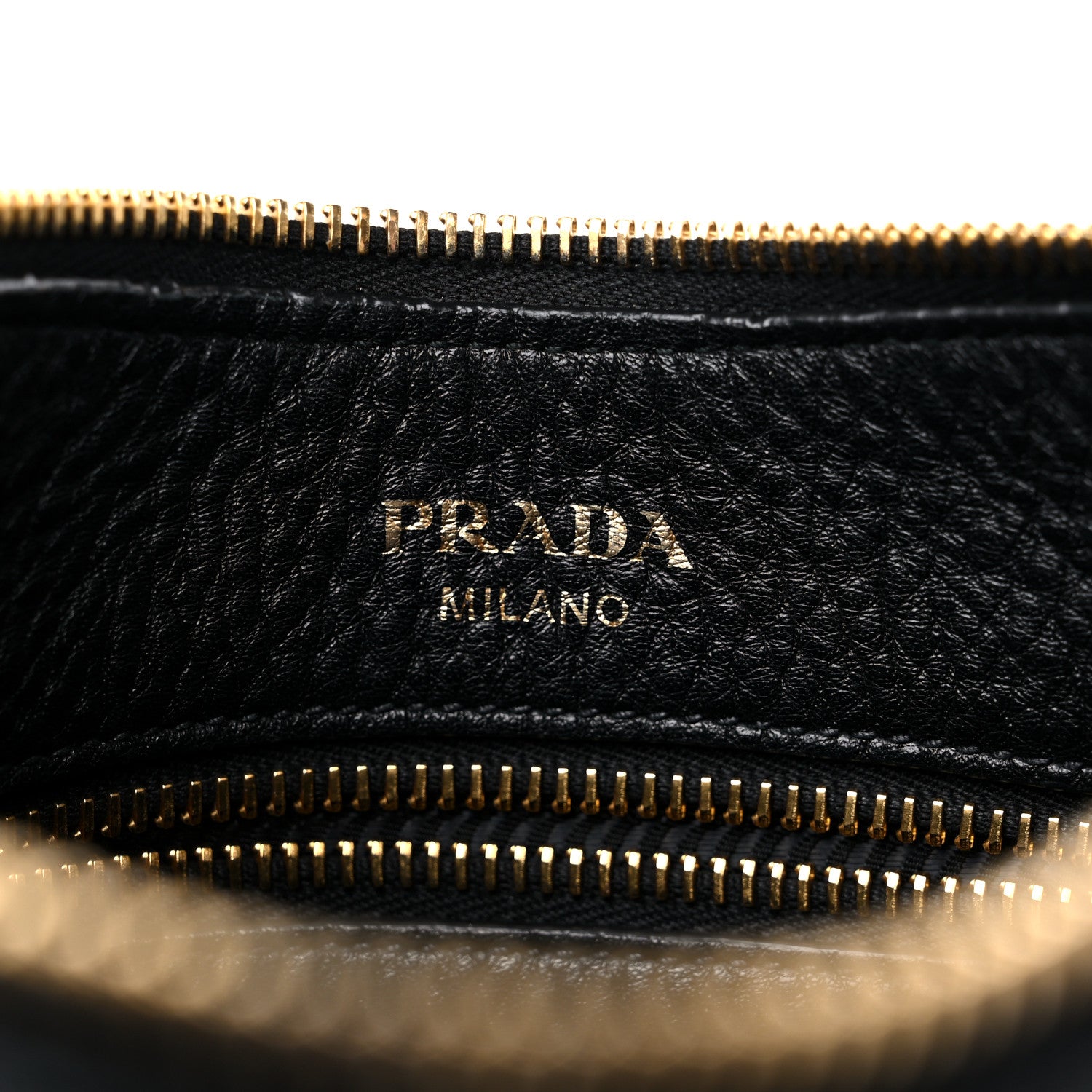Prada Vitello Daino Zippered Messenger Hobo Black 6 of 8