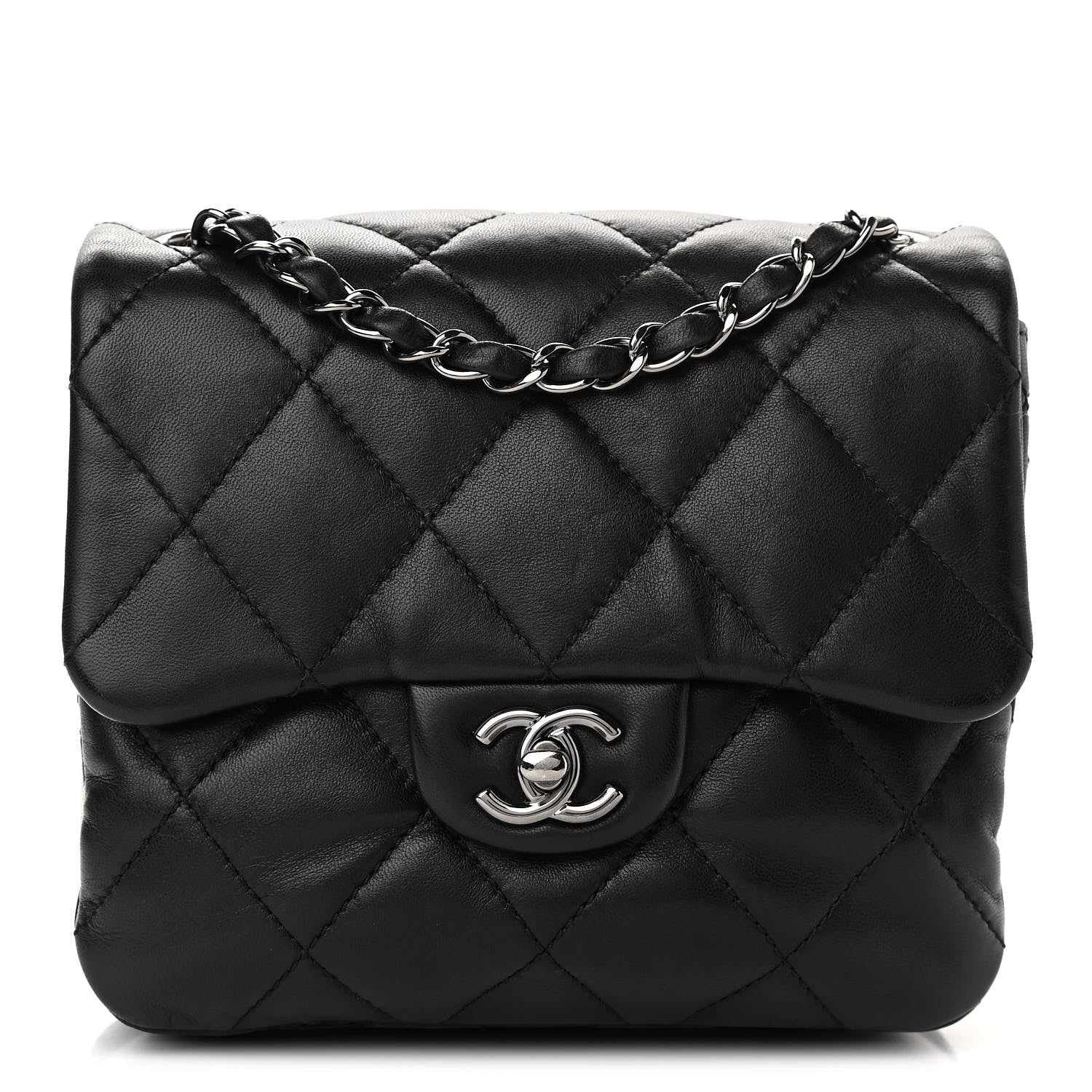 Chanel Lambskin Quilted Mini Chanel 3 Flap Black 1 of 11