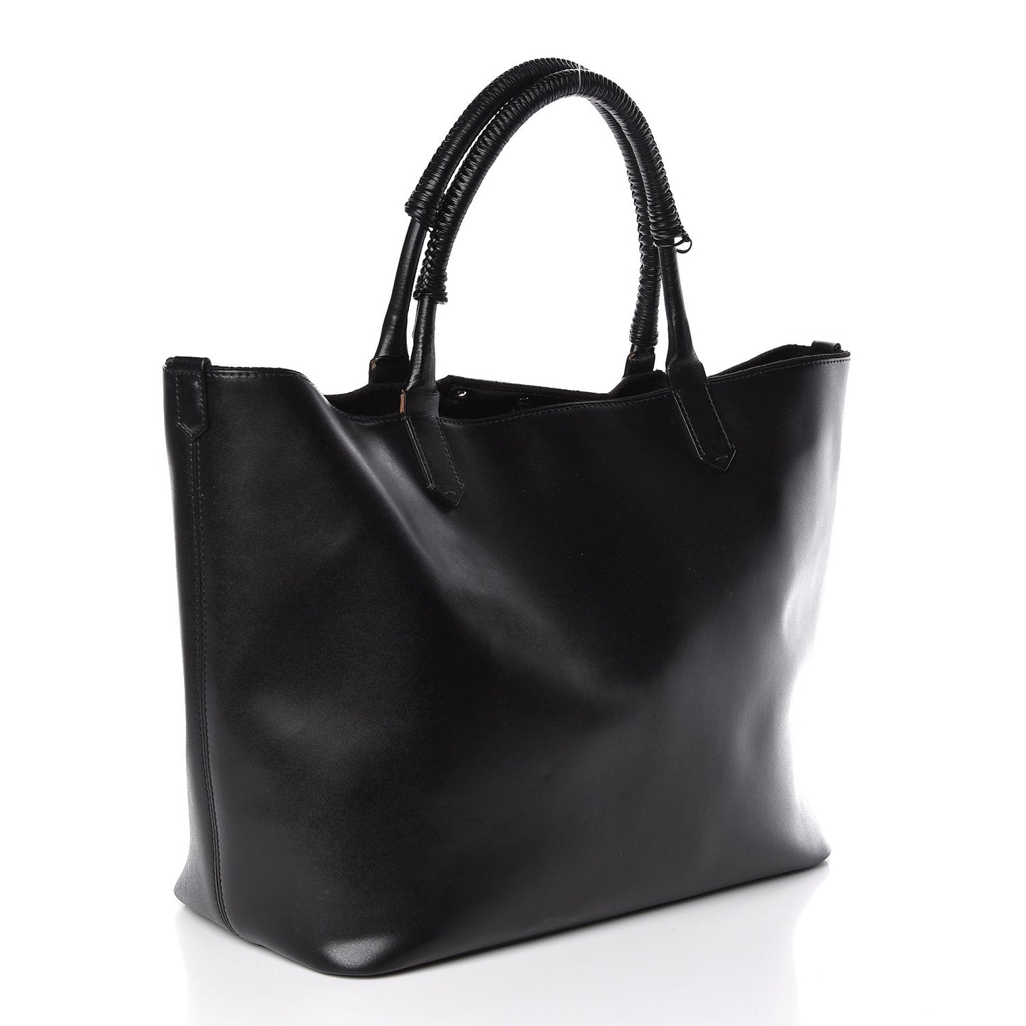 Calfskin Large Antigona Whipstitch Handle Tote Black