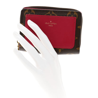 Louis Vuitton Monogram Lou Zippy Compact Wallet Red 2 of 8