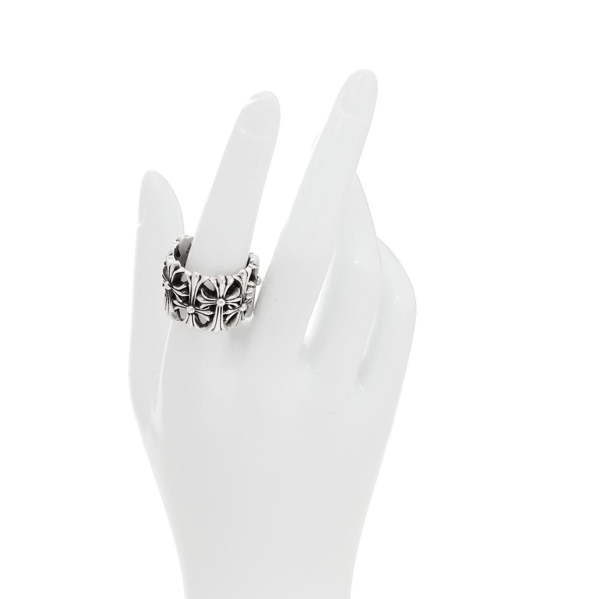 Chrome Hearts Sterling Silver Cemetery Cross Ring 59 8.75 2 of 7