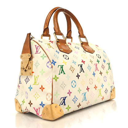 Louis Vuitton Monogram Multicolor Speedy 30 White 3 of 14