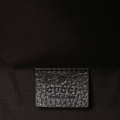 Gucci Monogram Dollar Calfskin Waist Pouch Beige Ebony Testa di Moro Marrone Scuro 6 of 10