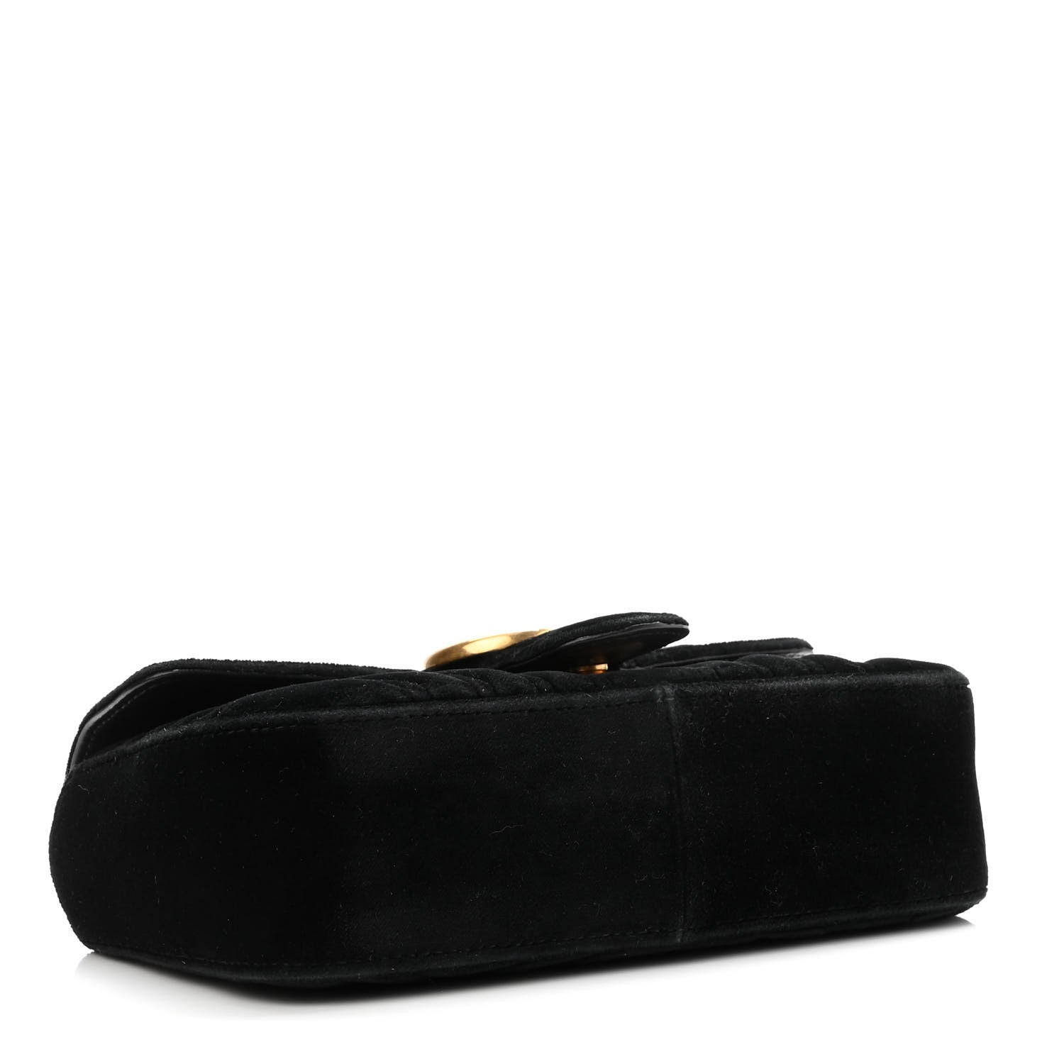 Gucci Velvet Matelasse Mini GG Marmont Shoulder Bag Black 4 of 10