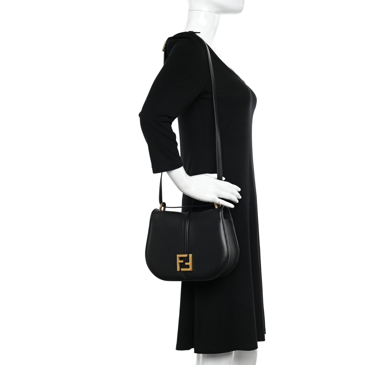 Vitello Brenta Cher Medium Fendi C'mon Black