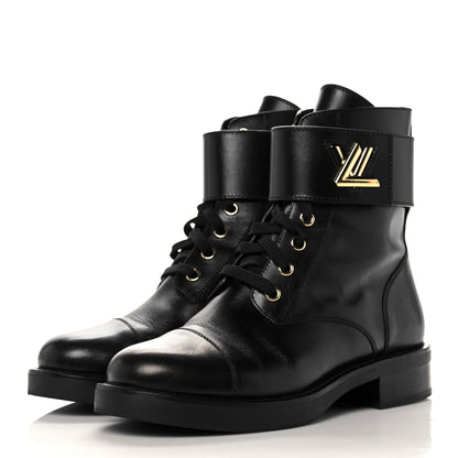 Louis Vuitton Calfskin Wonderland Ranger Boots Black 37 4 of 13