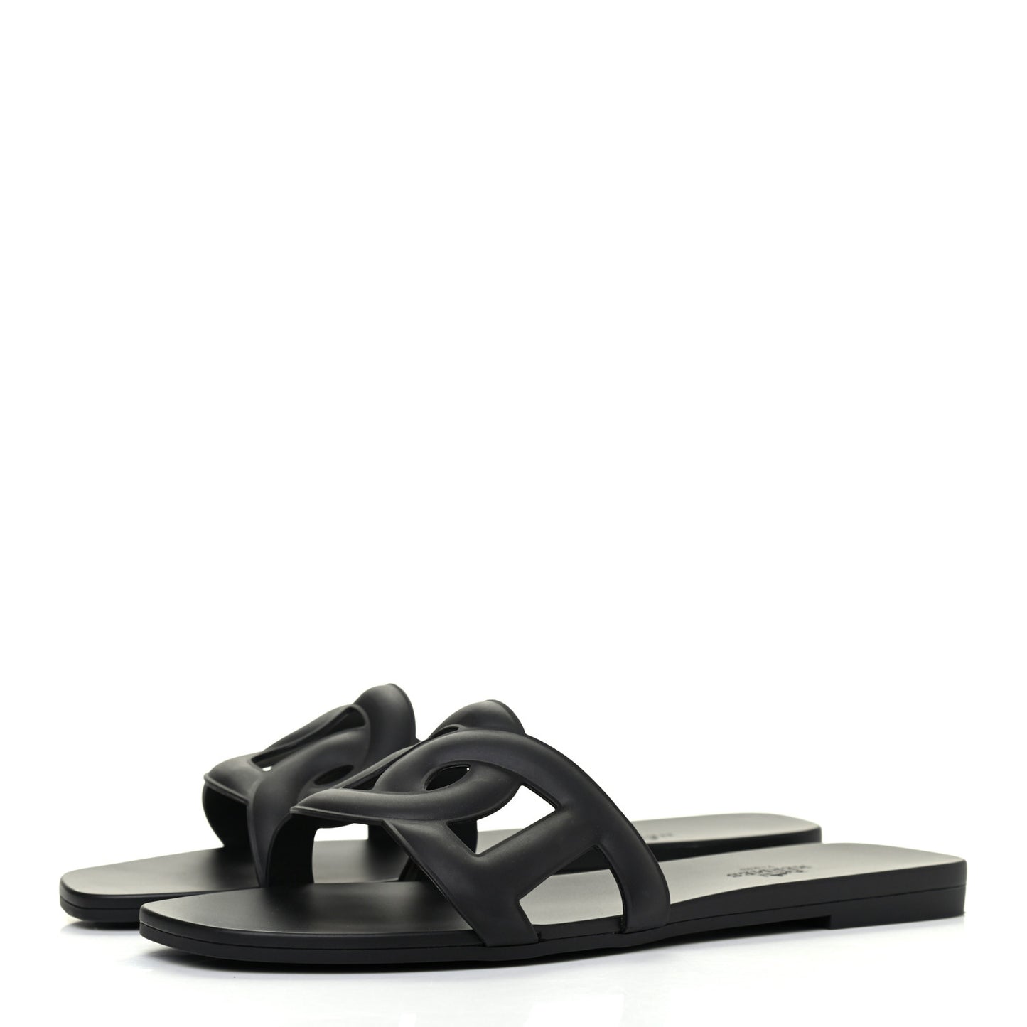 Rubber Aloha Sandals 38 Black