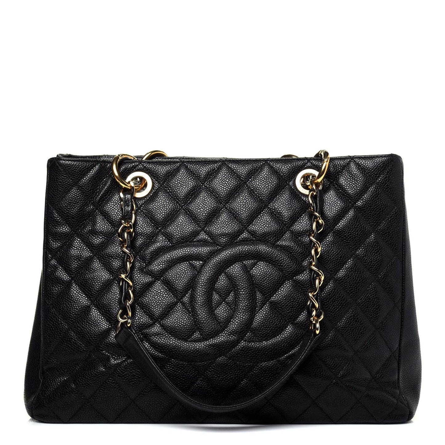 Caviar Quilted Grand Shopping Tote GST Black