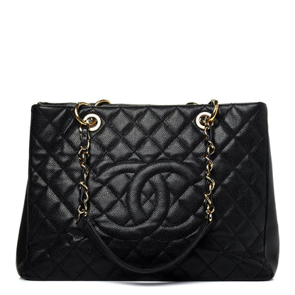 Chanel Caviar Quilted Grand Shopping Tote GST Black 1 of 12