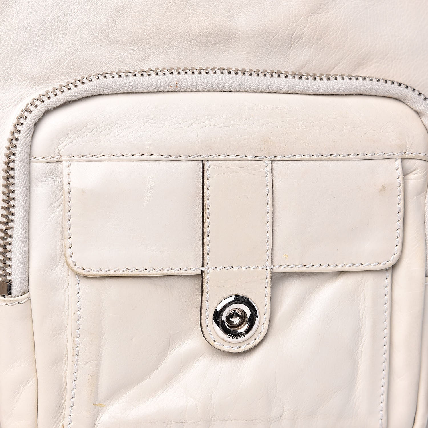Gucci Calfskin Top Handle Tote White 18 of 21