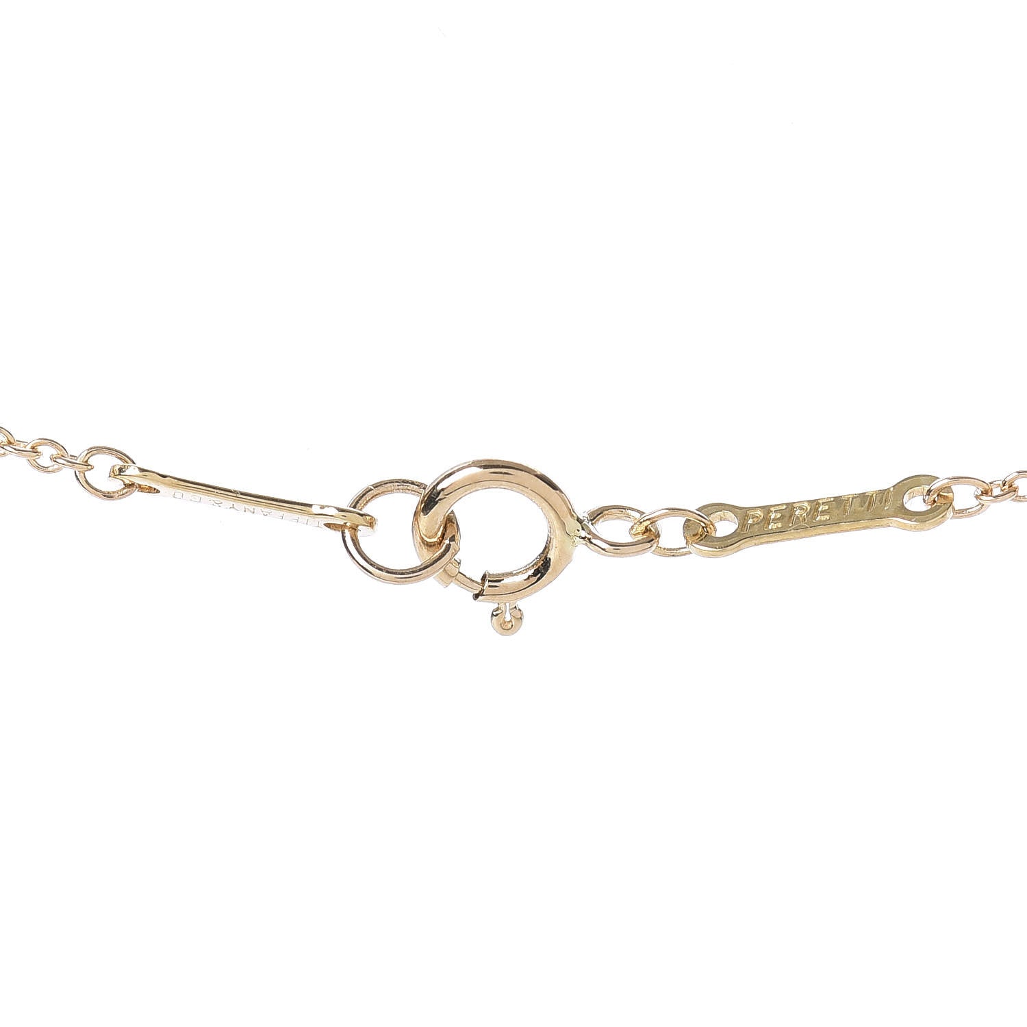 Tiffany 18K Yellow Gold Diamond .05ct Elsa Peretti Diamonds by the Yard Pendant Necklace 4 of 6