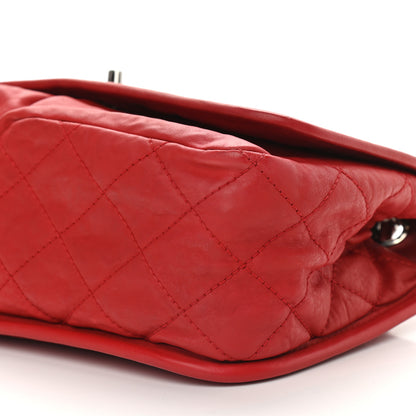 Chanel Ultra Soft Suede Calfskin Medium Natural Beauty Flap Bag Red 9 of 10