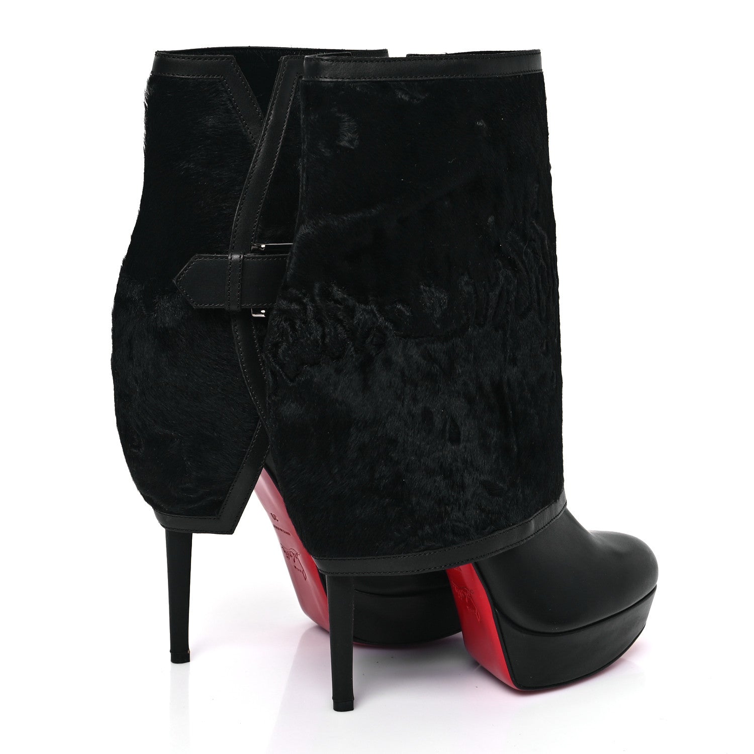 Christian Louboutin Calfskin Karkoul Armony 140 Ankle Boots 39 Black 5 of 9