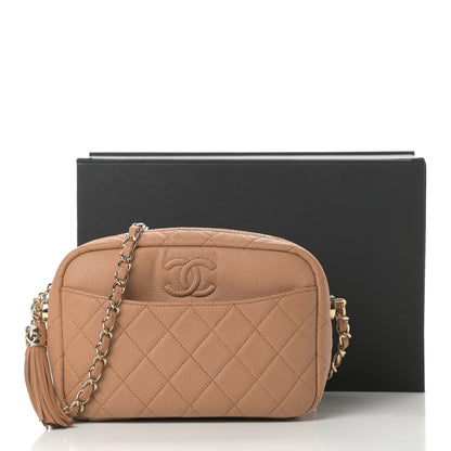 Chanel Caviar Quilted Coco Tassel Camera Case Beige 11 of 11