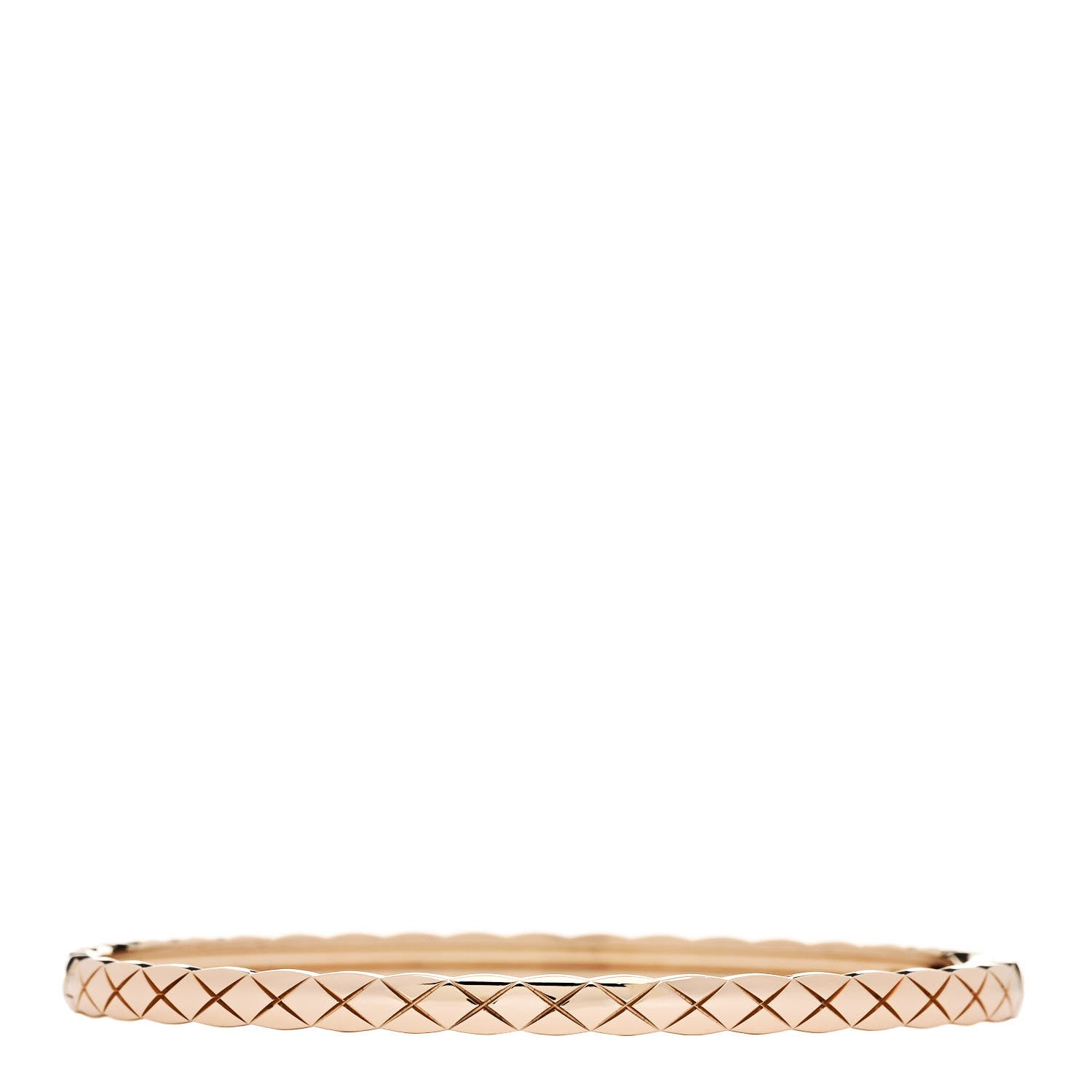 Chanel 18K Beige Gold Mini Coco Crush Bangle Bracelet M 1 of 5