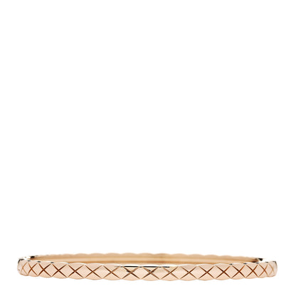 Chanel 18K Beige Gold Mini Coco Crush Bangle Bracelet M 1 of 5