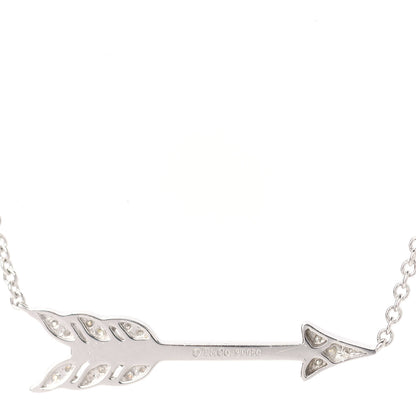 Tiffany Platinum Diamond Arrow Pendant Necklace 4 of 7
