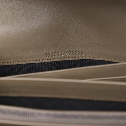 Gucci Velvet Matelasse GG Marmont Chain Wallet Taupe 7 of 11
