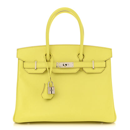Hermes Epsom Birkin 30 Lime 1 of 14