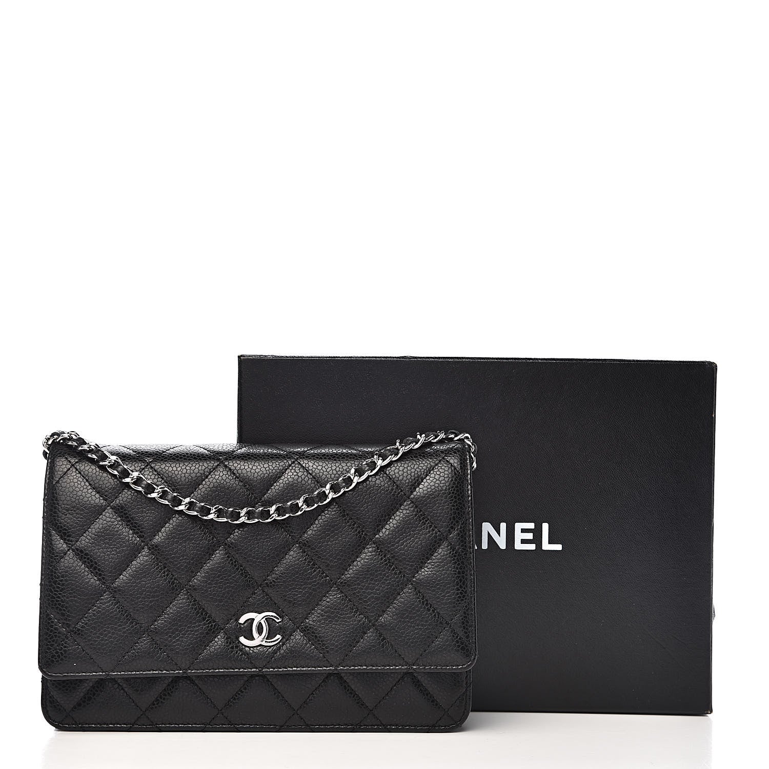 Chanel Caviar Quilted Wallet On Chain WOC Black 12 of 12
