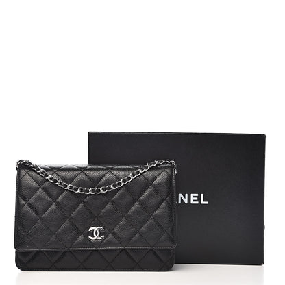 Chanel Caviar Quilted Wallet On Chain WOC Black 12 of 12