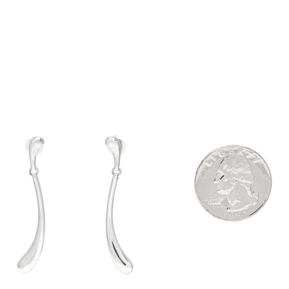 Tiffany Sterling Silver Elsa Peretti Teardrop Link Earrings 2 of 3
